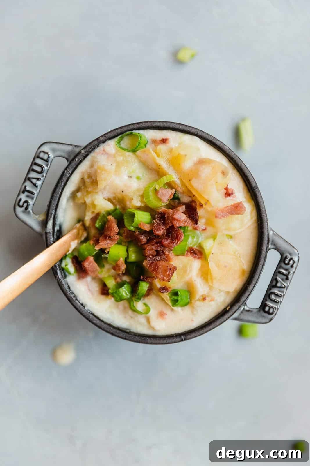 Creamy Loaded Baked Potato Soup Recipe for Chilly Nights 7 loaded baked potato soup I howsweeteats.com