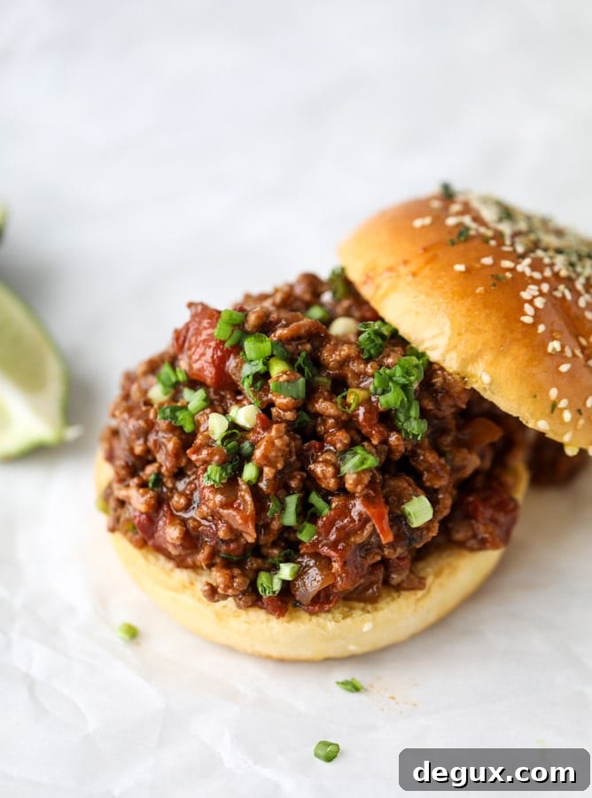 asian style sloppy joes I howsweeteats.com #sloppyjoes #recipes