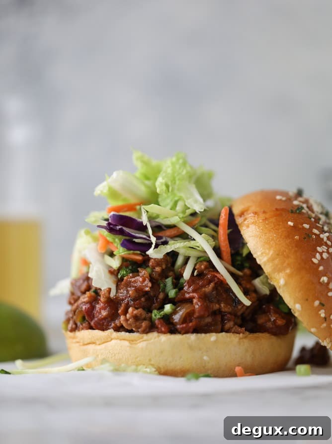 asian style sloppy joes I howsweeteats.com #sloppyjoes #recipes