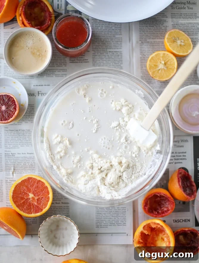 Fluffy Greek Yogurt Pancakes with Warm Winter Citrus Compote 5 greek yogurt pancakes with warm winter citrus I howsweeteats.com #greekyogurt #pancakes #breakfast #brunch #citrus
