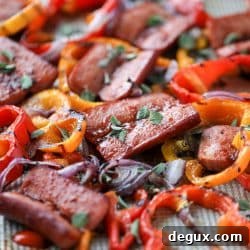 Smoky Sheet Pan Sausage and Peppers Recipe 6 img 53282 5