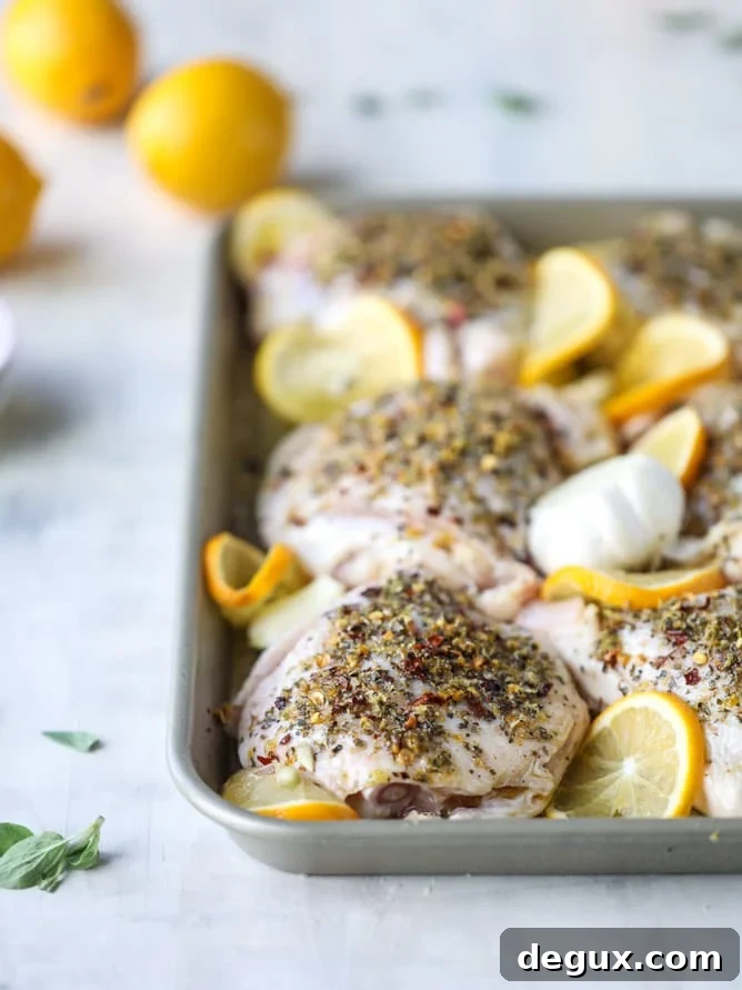 meyer lemon roasted chicken I howsweeteats.com #chicken #lemon #roastedchicken #healthy #meyerlemon