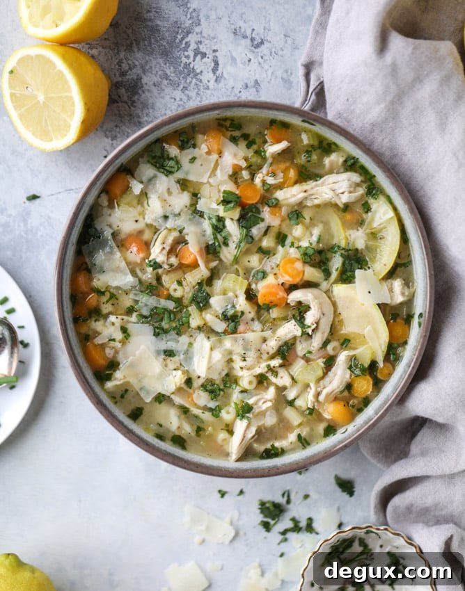Lemon Chicken Soup Recipe with Fresh Herbs and Rice 11 easy lemon chicken soup