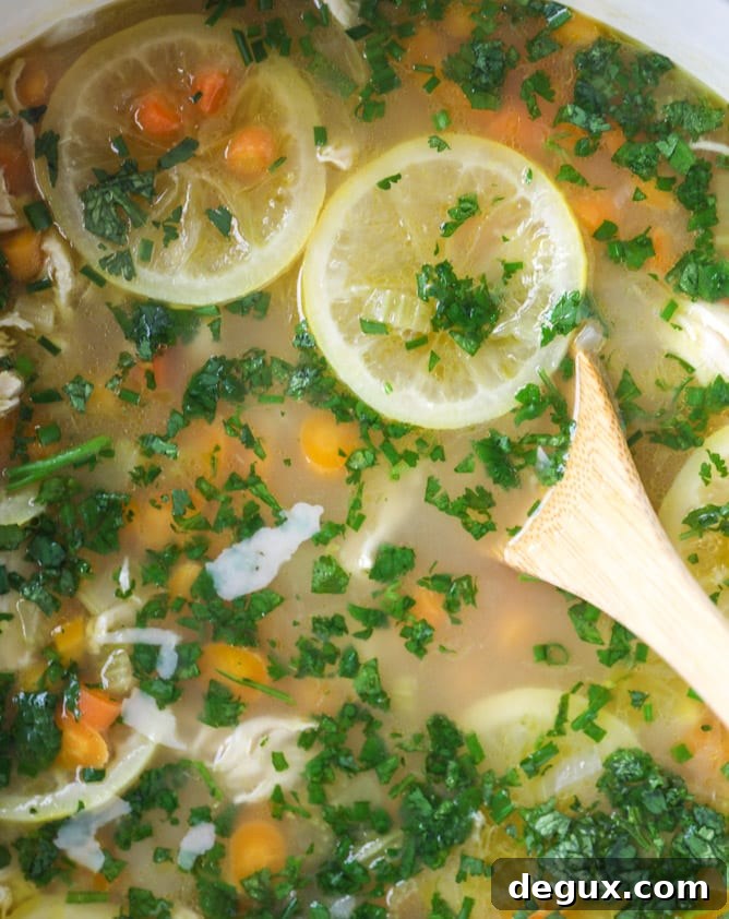 Lemon Chicken Soup Recipe with Fresh Herbs and Rice 7 easy lemon chicken soup