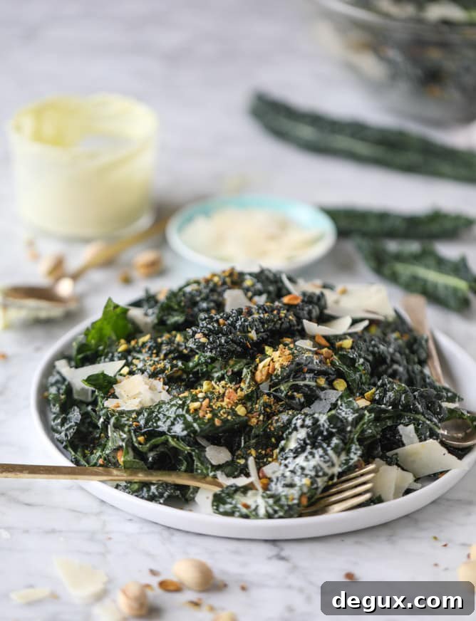 Crisp Kale Salad with Parmesan, Pistachios, and Lemon Vinaigrette 10 parmesan pistachio I howsweeteats.com #kale #pistachio #salad #parmesan #healthy #recipes