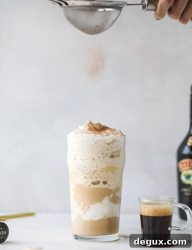 frozen irish cream cappuccinos I howsweeteats.com #coffee #frappuccino #cappuccino #frozen #irishcream #baileys