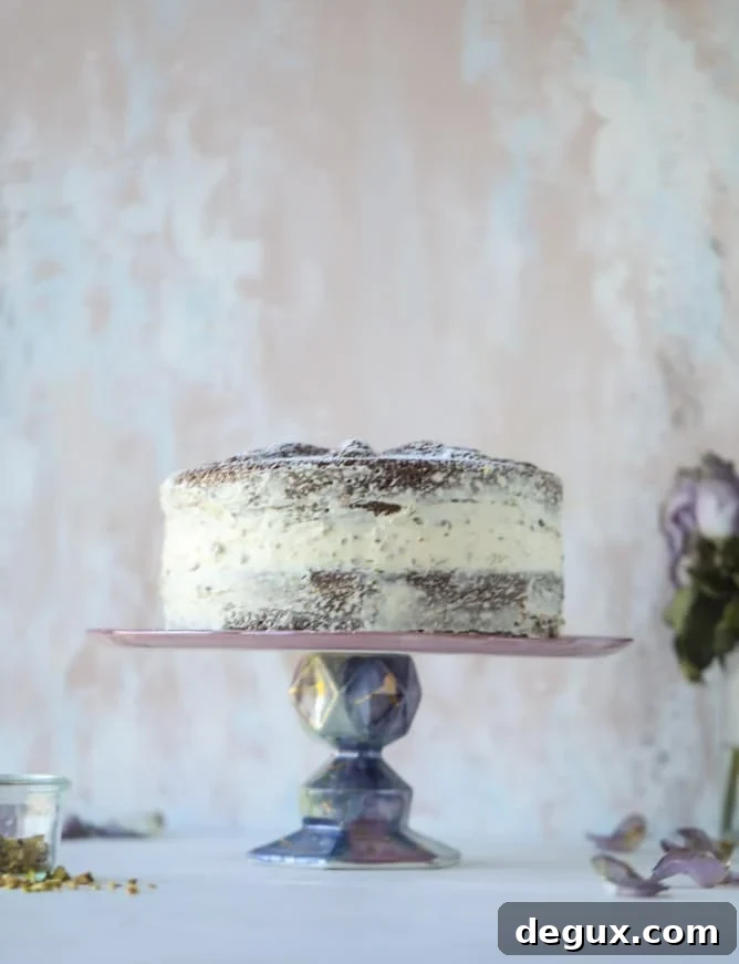 pistachio carrot cake with cream cheese frosting