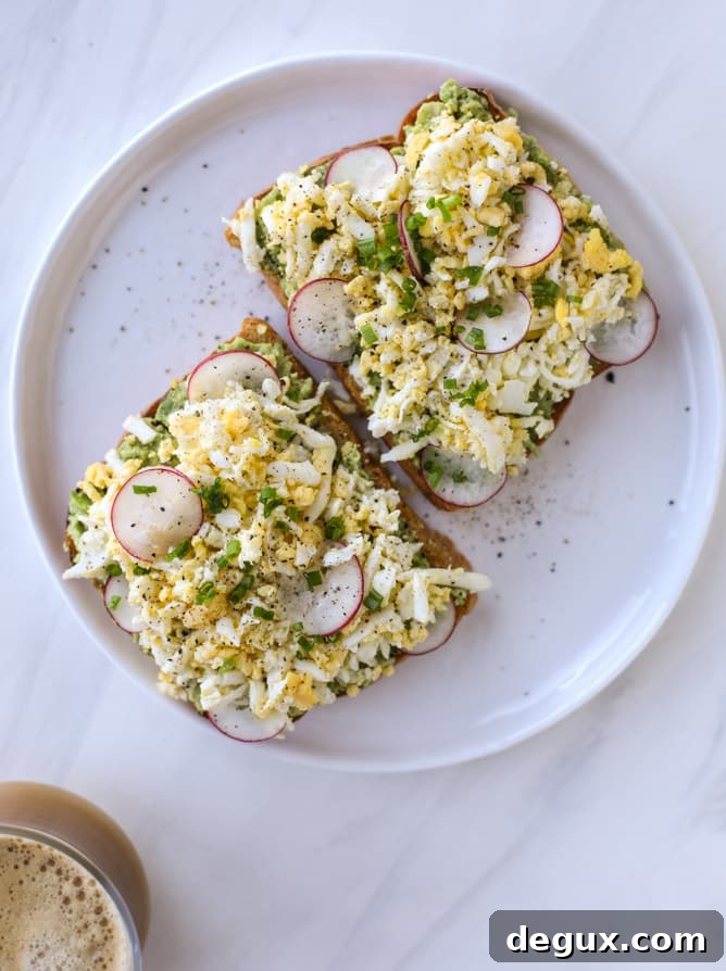 shaved egg avocado toast I howsweeteats.com #avocado #toast #egg #breakfast