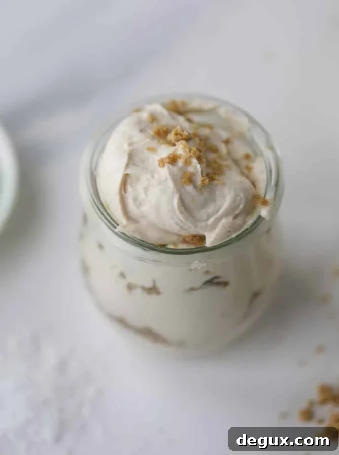 peanut butter crumble yogurt parfaits I howsweeteats.com #peanutbutter #greekyogurt #parfait #breakfast #dessert