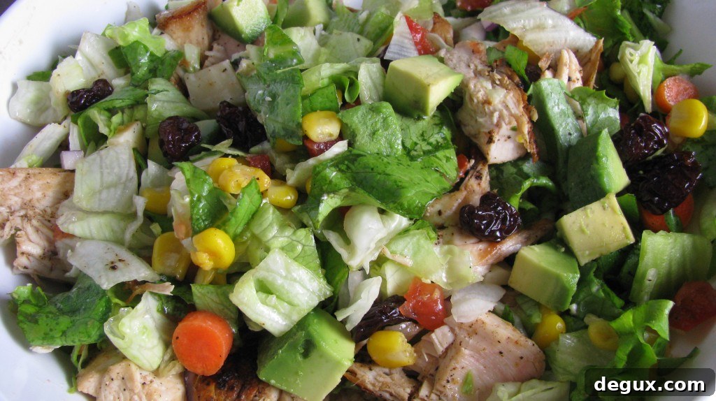 Tossed salad close-up