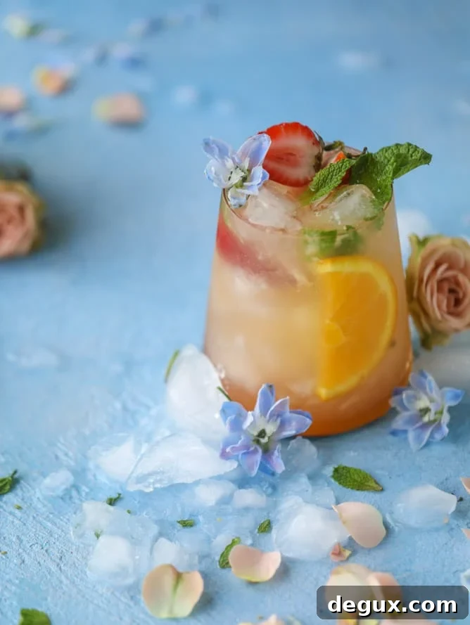 minted mimosa punch I howsweeteats.com #mimosa #punch #orangejuice #cocktails #champagne