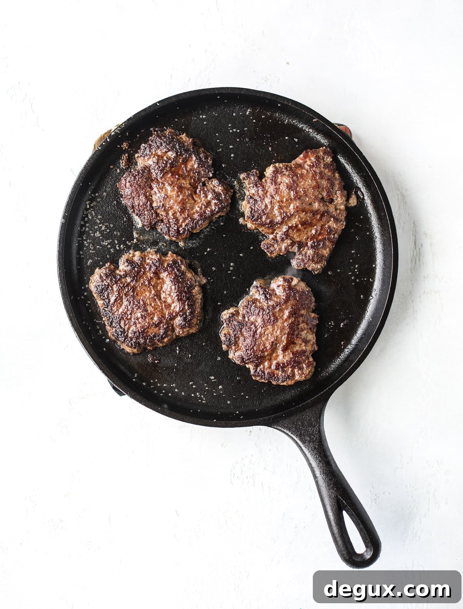 Smash burgers ready to serve