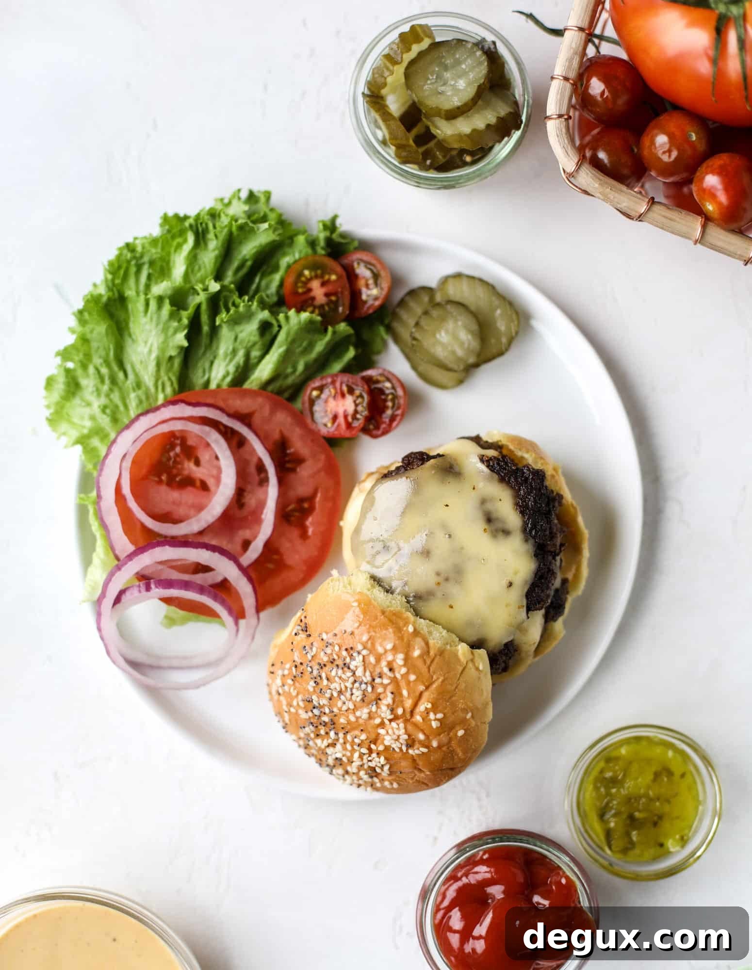 Melty smoked gouda on a smash burger