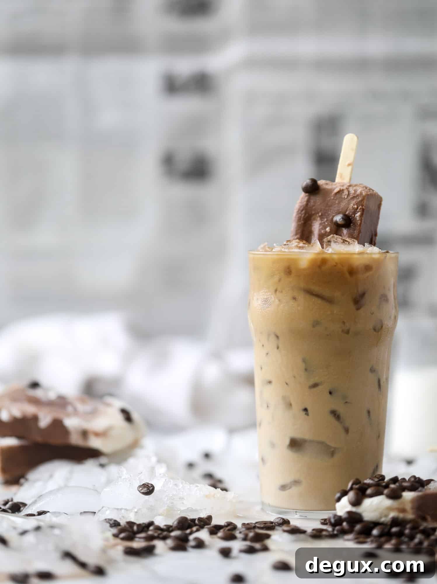 Sweet Cream Cold Brew Fudgesicle Recipe for Coffee Lovers 9 These fudgesicles are made with cold brew and dutch process cocoa for the most fun grown-up popsicle that can also deliver a little caffeine jolt. Topped with vanilla bean sweet cream, these are just like an iced latte in a pop! Serve as a treat or a snack!