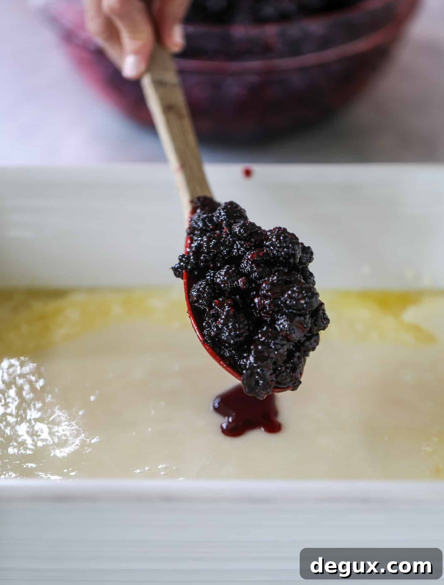 Black Raspberry and Lavender Cobbler Recipe for Summer Desserts 4 This black raspberry cobbler is a summer dream come true! The bursting black raspberries are rich and sweet, then add in a touch of lavender for incredible flavor and you're all set. The cobbler cake topping is perfect for vanilla ice cream. Win! I howsweeteats.com #black #raspberry #cobbler #lavender #summer #desserts #icecream