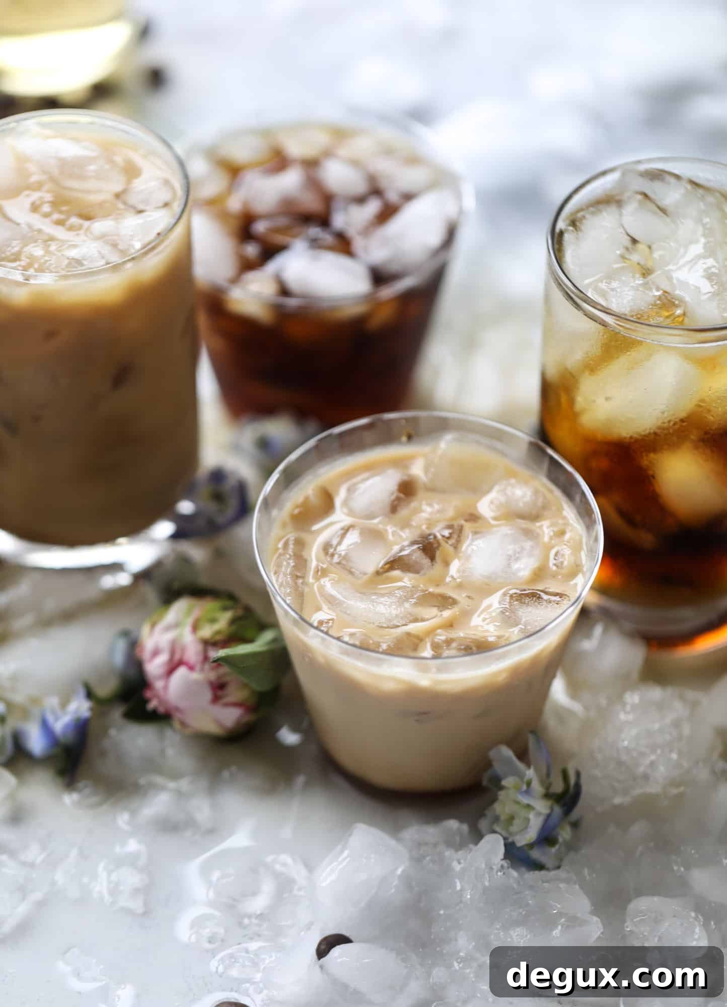 Sparkling Coconut Iced Coffee Recipe: Refreshing Summer Drink 2 Iced coffee soda with coconut syrup, cold brew and bubbly soda.
