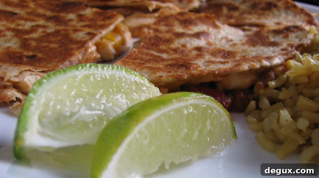 Finished quesadillas