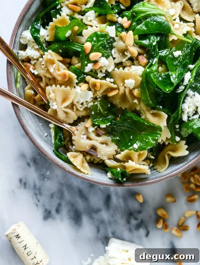 25 Quick Weeknight Dinners for Back-to-School Meal Planning 17 Pasta with Feta Arugula and Pine Nuts