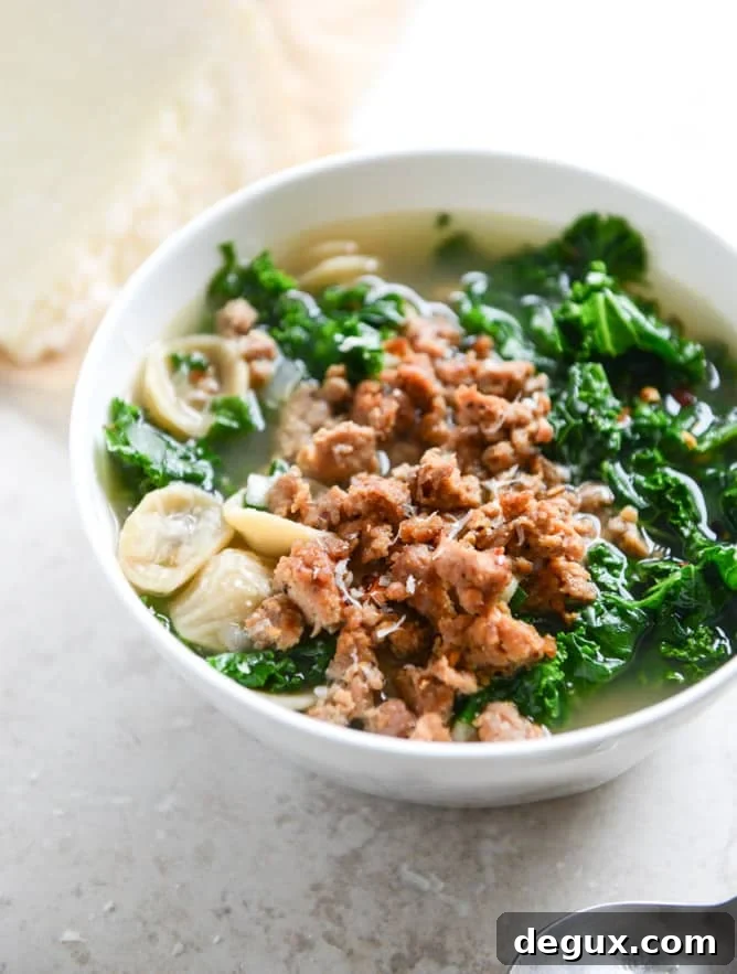 25 Quick Weeknight Dinners for Back-to-School Meal Planning 6 Spicy Sausage Kale Whole Wheat Pasta Soup