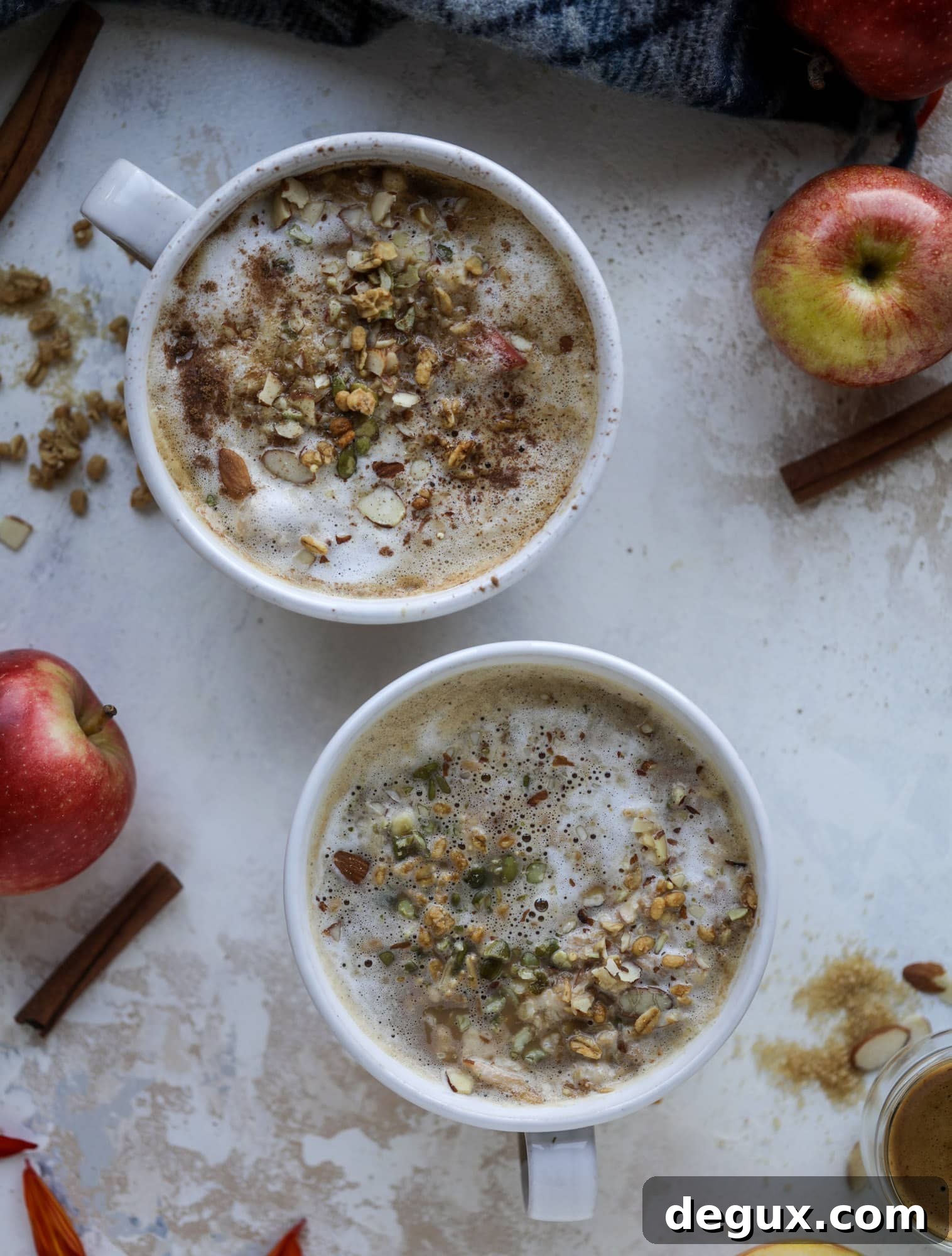 Apple Cinnamon Oatmeal Latte Recipe: Cozy Fall Coffee Drink 2 This oatmeal latte recipe is the best of both worlds! Creamy, dreamy apple cinnamon oatmeal combined with freshly brewed espresso makes for the best breakfast every. Satisfying and caffeinating! I howsweeteats.com #oatmeal #latte #apple #cinnamon #breakfast #coffee