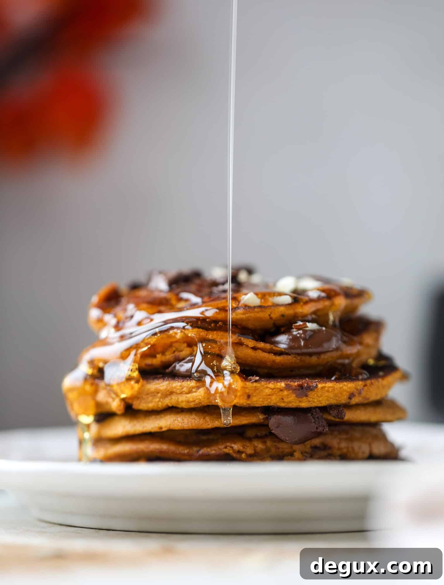 Pumpkin Protein Pancakes Recipe for Fluffy, High-Protein Breakfast 6 These pumpkin protein pancakes are packed with delicious ingredients to make a healthy and satisfying fall breakfast! They are super easy - you throw everything into a blender to create the most incredible protein pancakes! I howsweeteats.com #protein #pancakes #pumpkin #breakfast #fall