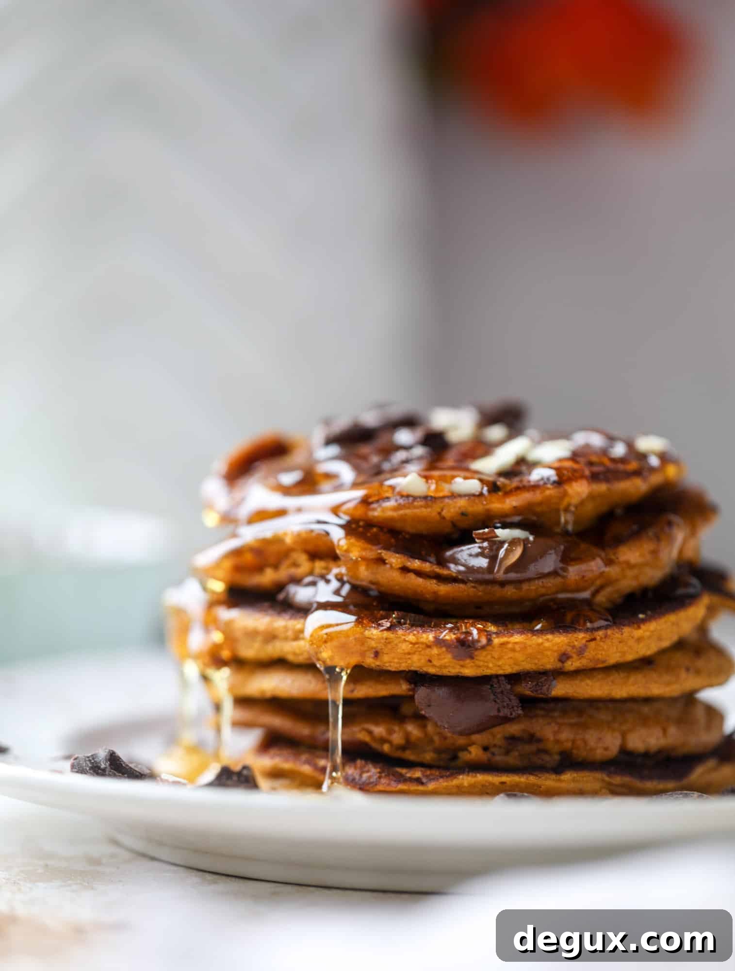 Pumpkin Protein Pancakes Recipe for Fluffy, High-Protein Breakfast 7 These pumpkin protein pancakes are packed with delicious ingredients to make a healthy and satisfying fall breakfast! They are super easy - you throw everything into a blender to create the most incredible protein pancakes! I howsweeteats.com #protein #pancakes #pumpkin #breakfast #fall