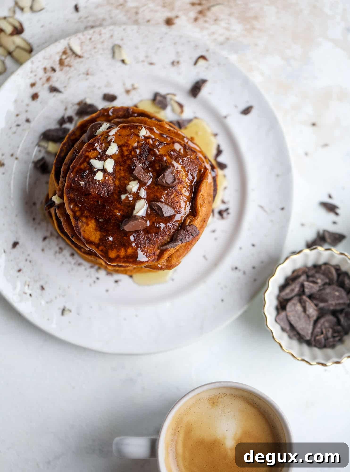 Pumpkin Protein Pancakes Recipe for Fluffy, High-Protein Breakfast 8 These pumpkin protein pancakes are packed with delicious ingredients to make a healthy and satisfying fall breakfast! They are super easy - you throw everything into a blender to create the most incredible protein pancakes! I howsweeteats.com #protein #pancakes #pumpkin #breakfast #fall