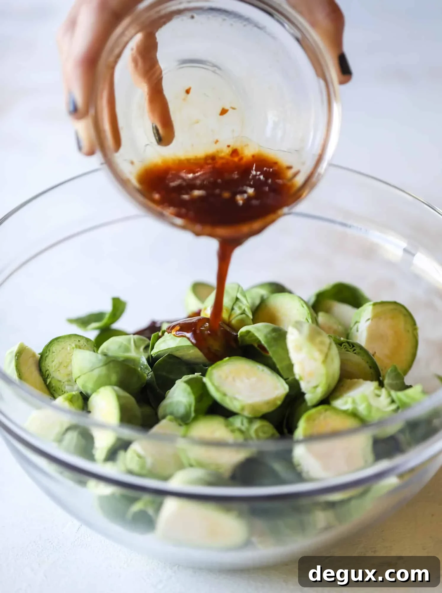 These sweet and spicy Brussels sprouts are roasted to perfection and make a delicious side dish.