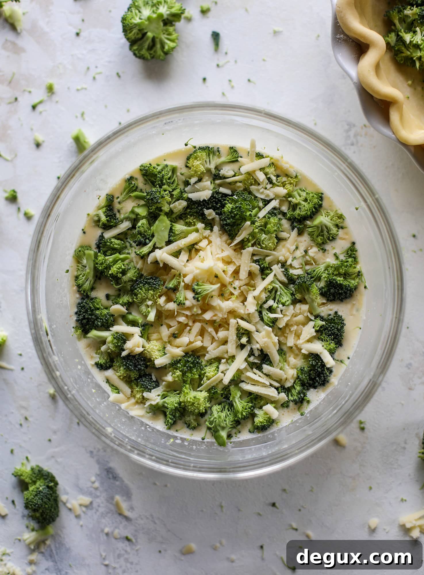 Broccoli Cheddar Quiche Recipe: Flaky Crust and Creamy Filling 4 This broccoli cheese quiche is absolutely perfect for brunch, lunch or even dinner! It's delicious served warm or cold, perfect paired with a greens salad and is a recipe that can be made ahead of time! I howsweeteats.com #broccolicheese #quiche