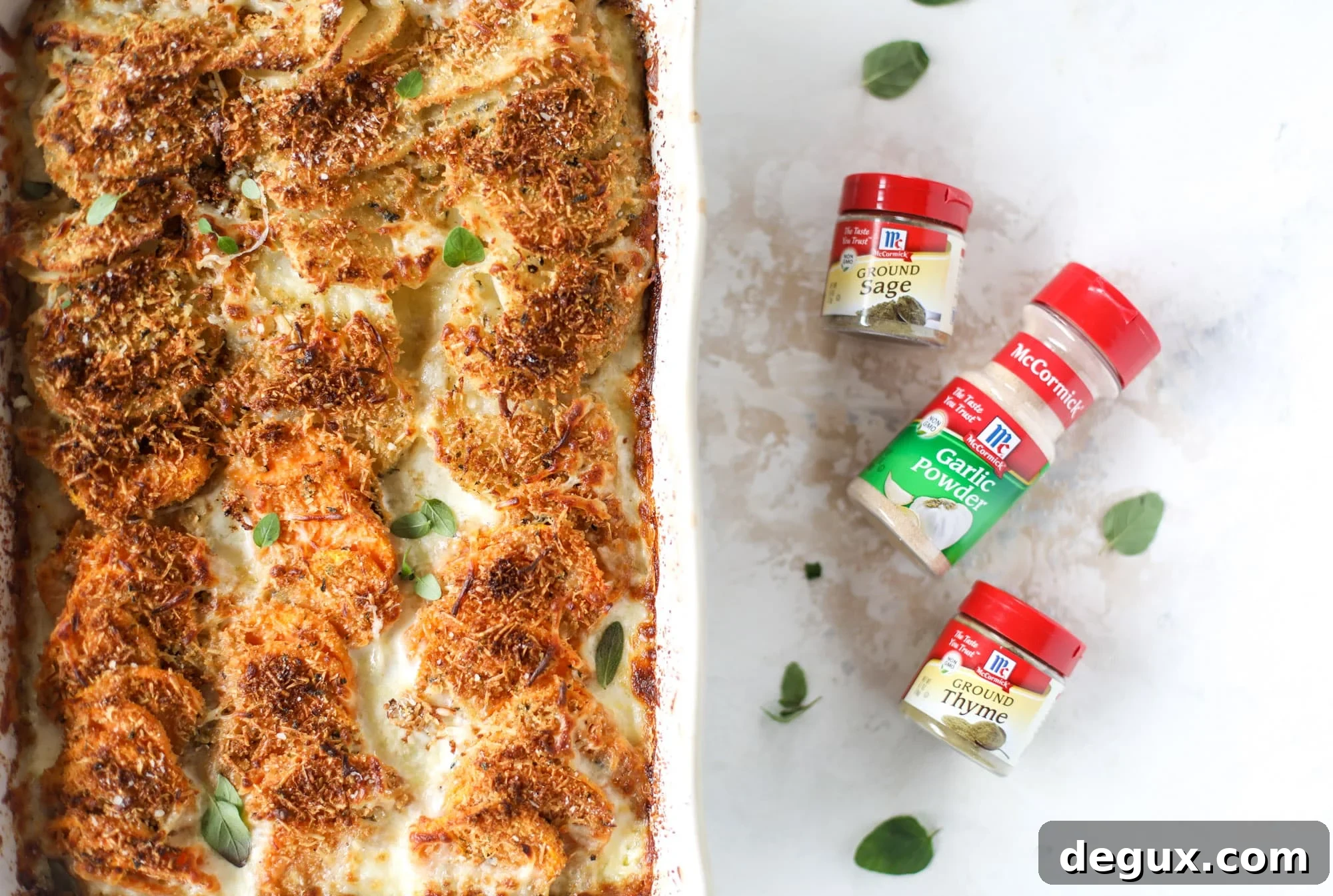 Asiago Scalloped Potatoes: Classic and Crispy Variations 7 These scalloped potatoes are a cheese lover's dream. Sharp asiago and cream envelops idaho and sweet potatoes in these scalloped potatoes to please everyone! The crunchy asiago topping is irresistible. I howsweeteats.com #scalloped #potatoes