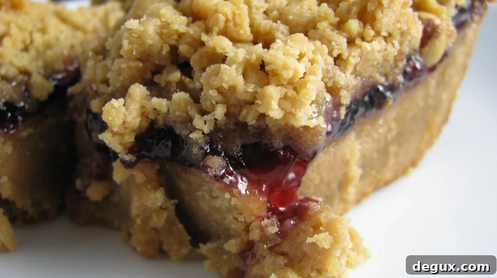 Sliced peanut butter and jelly bars