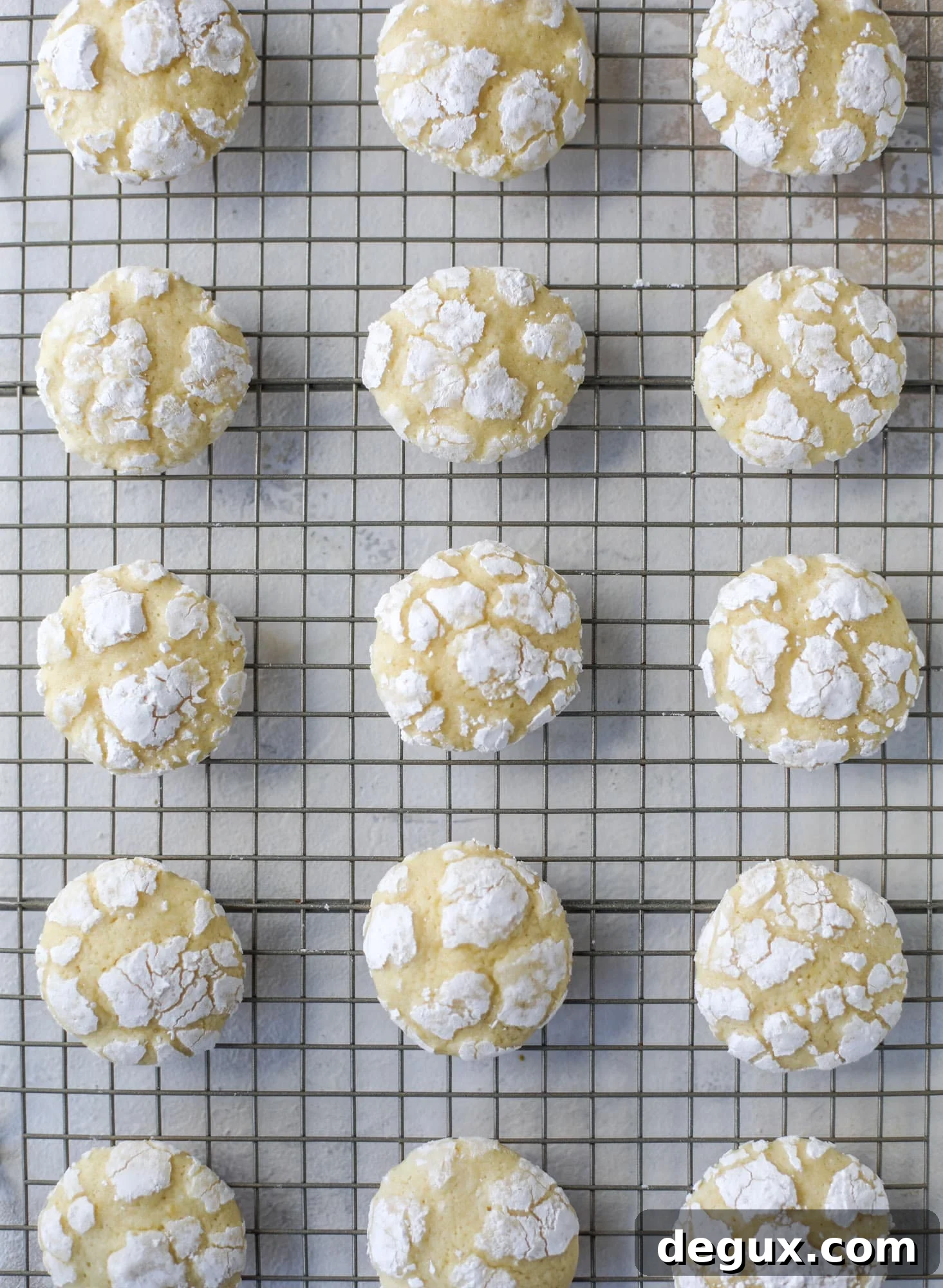 Fresh lemon zest and lemon crinkle cookies.