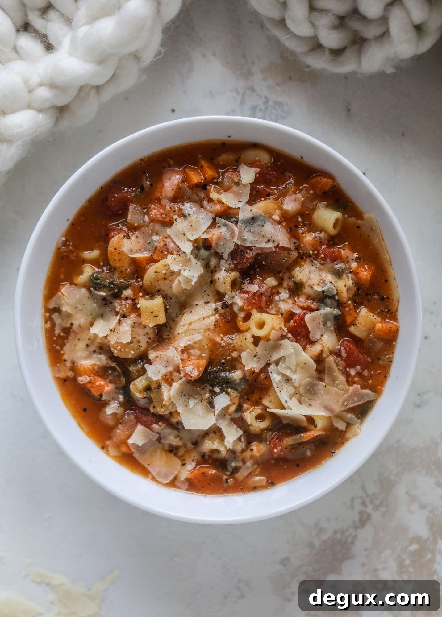 Fire-Roasted Minestrone with Kale Pesto Recipe 4 This fire roasted minestrone soup is like a hug in a bowl. Chock full of vegetables, fire roasted tomatoes and butter beans, the bowl is topped off with a delicious kale pesto that adds even more flavor. Satisfying, healthy and perfect for dinner!