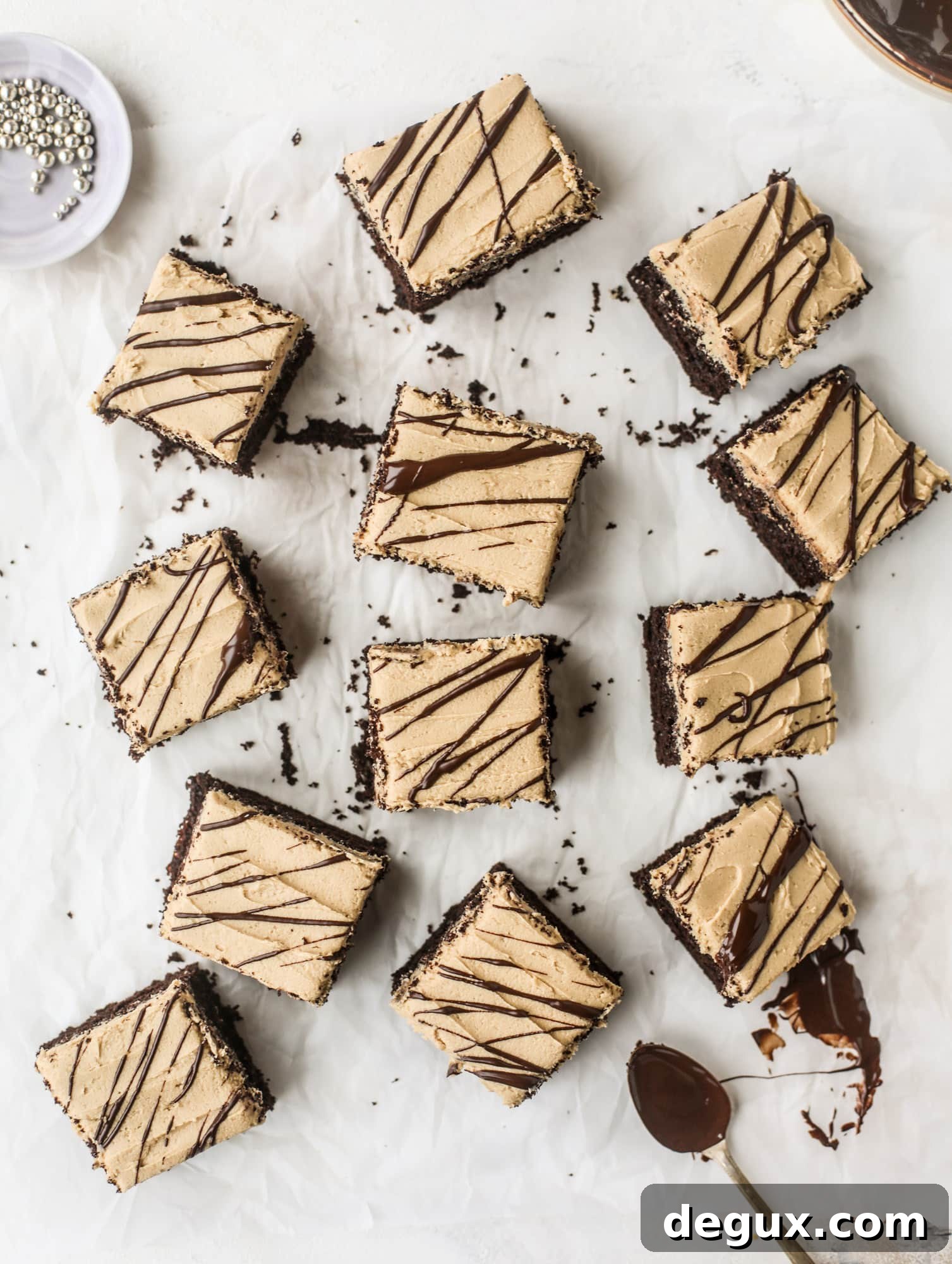 Chocolate Sheet Cake with Creamy Peanut Butter Frosting 10 Easy chocolate peanut butter cake is the way to my heart. Moist chocolate cake, fluffy peanut butter frosting. It's the perfect dessert, anytime! I howsweeteats.com #chocolatepeanutbutter #cake