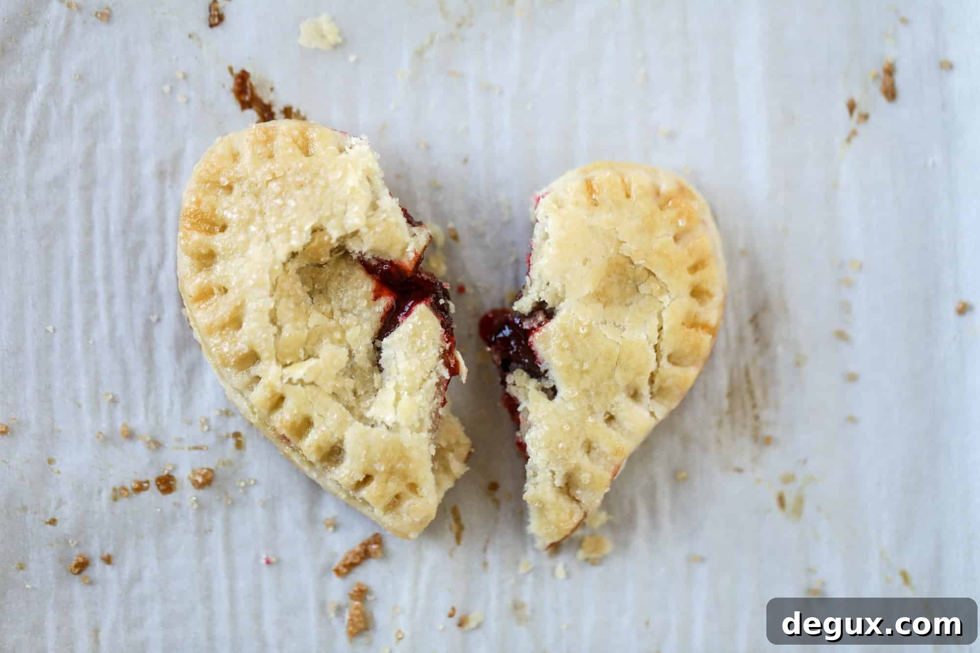 These adorable mini heart pies are filled with a homemade raspberry compote and creamy, chocolatey nutella. So fun and easy to make!