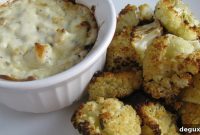 Crispy Cauliflower Bites with Spicy Parmesan Dip