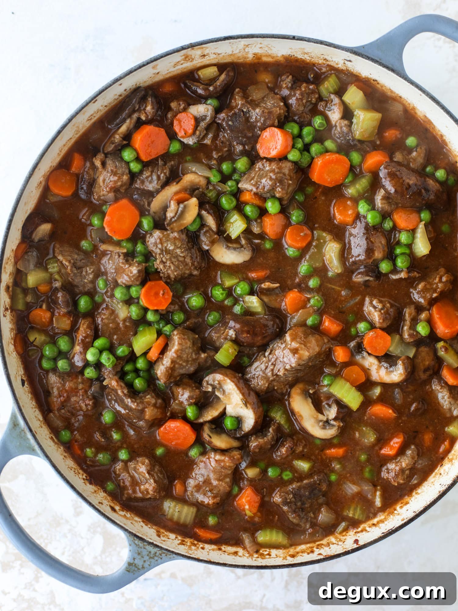 Beer bread biscuits topping pot pie