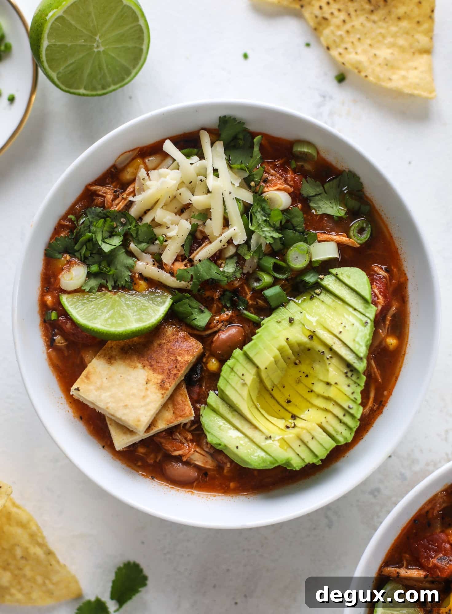chicken taco soup with quesadillas