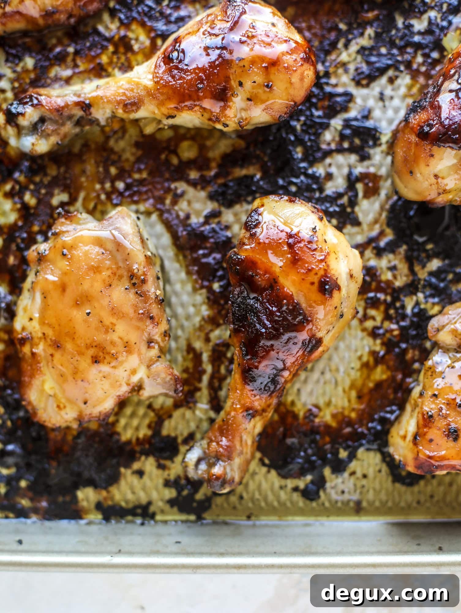 Sticky Sheet Pan Chicken with Fresh Pineapple Salsa Recipe 3 This sticky chicken recipe is made on a sheet pan and roasted until flavorful and sticky with sauce, then served with pineapple salsa. It's the best!