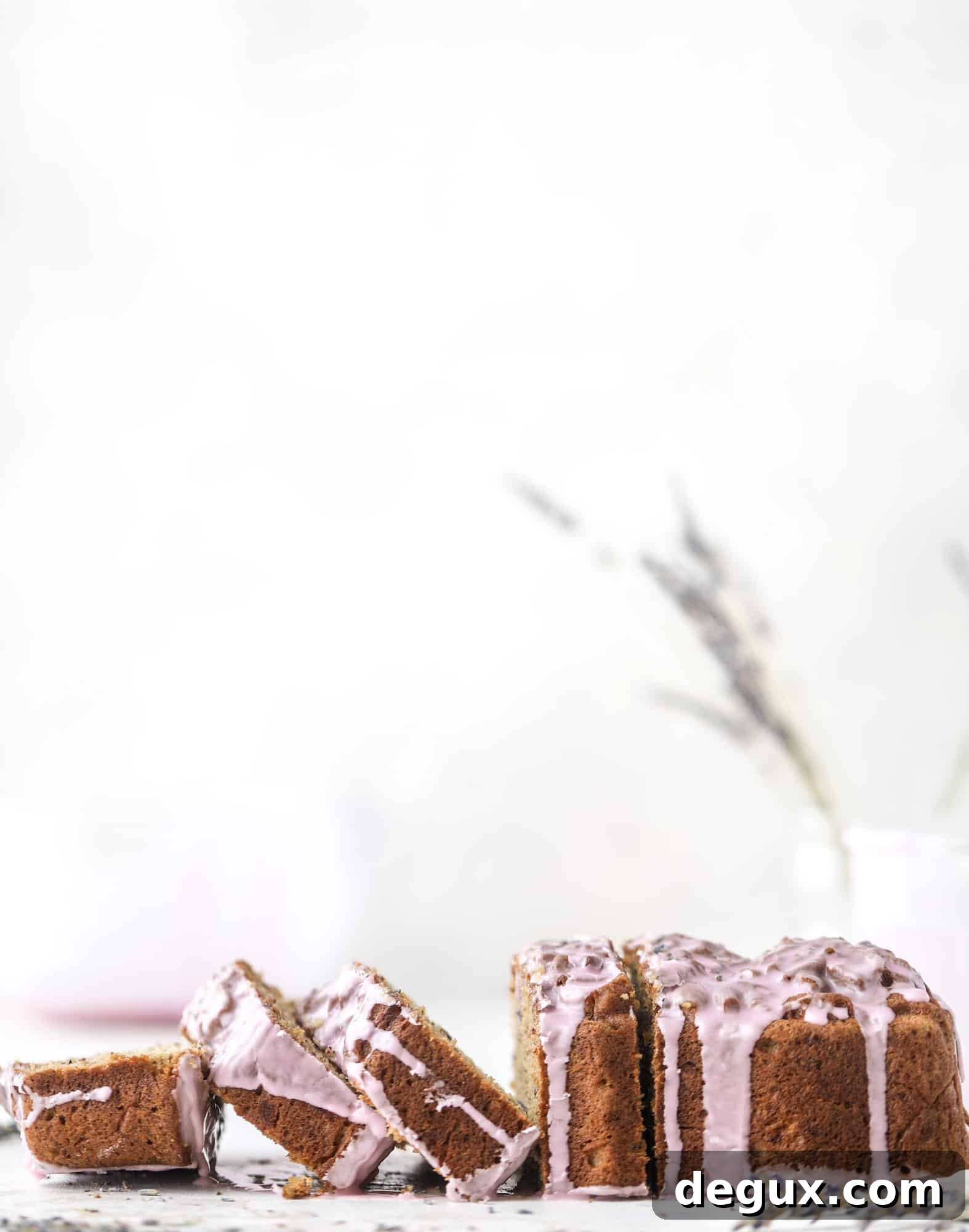 Lavender Banana Bread Recipe with Floral Honey Glaze 9 This lavender banana bread is a fresh, modern spring spin on the classic! The light flavor of lavender gives this banana bread a whimsical twist.