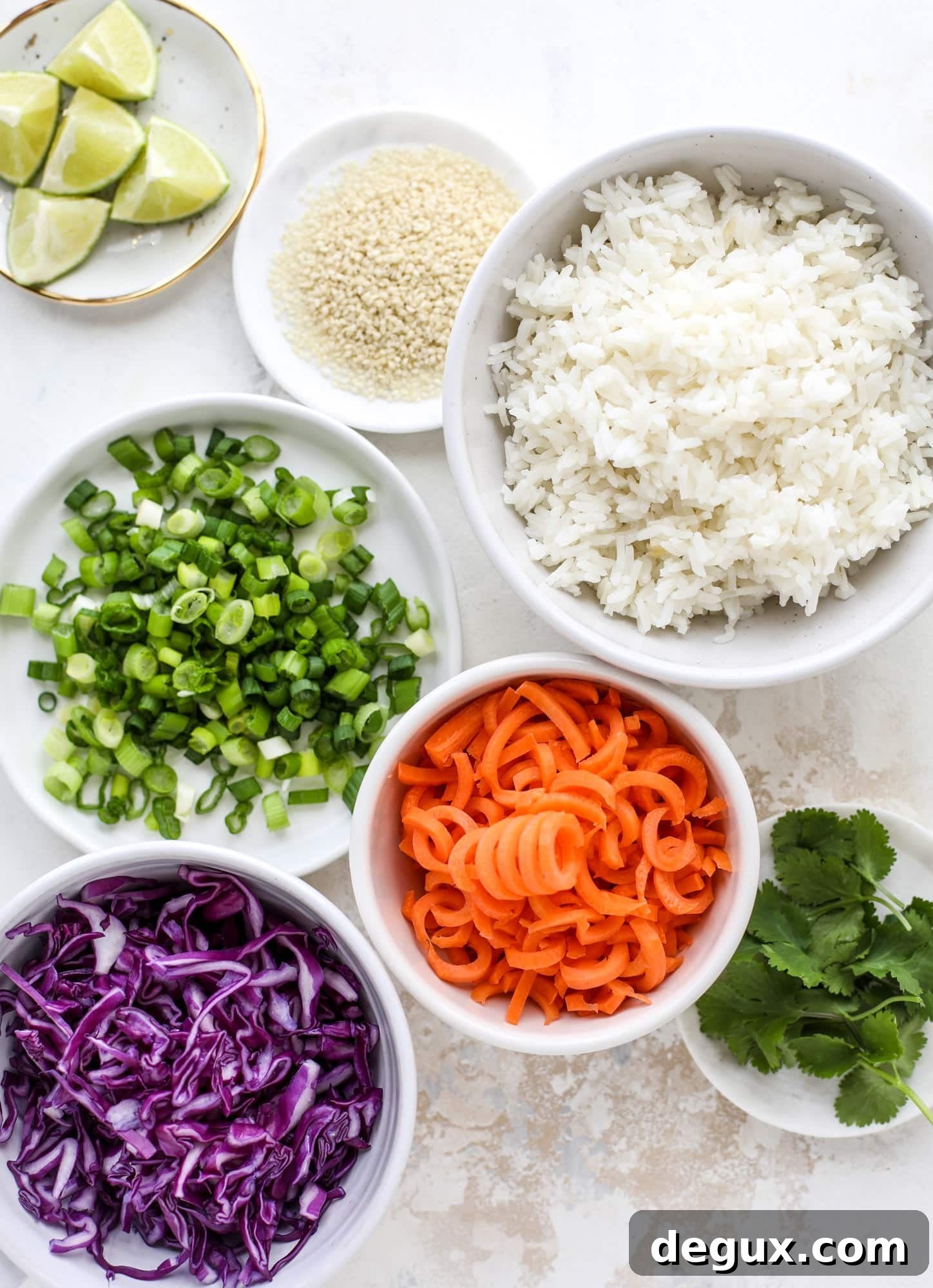 Sesame Soy Chicken with Fragrant Coconut Rice 3 Korean chicken bowls are loaded with flavor: toasted sesame, soy sauce and lime come together over coconut rice and avocado to create a delicious meal! I howsweeteats.com #korean #chicken