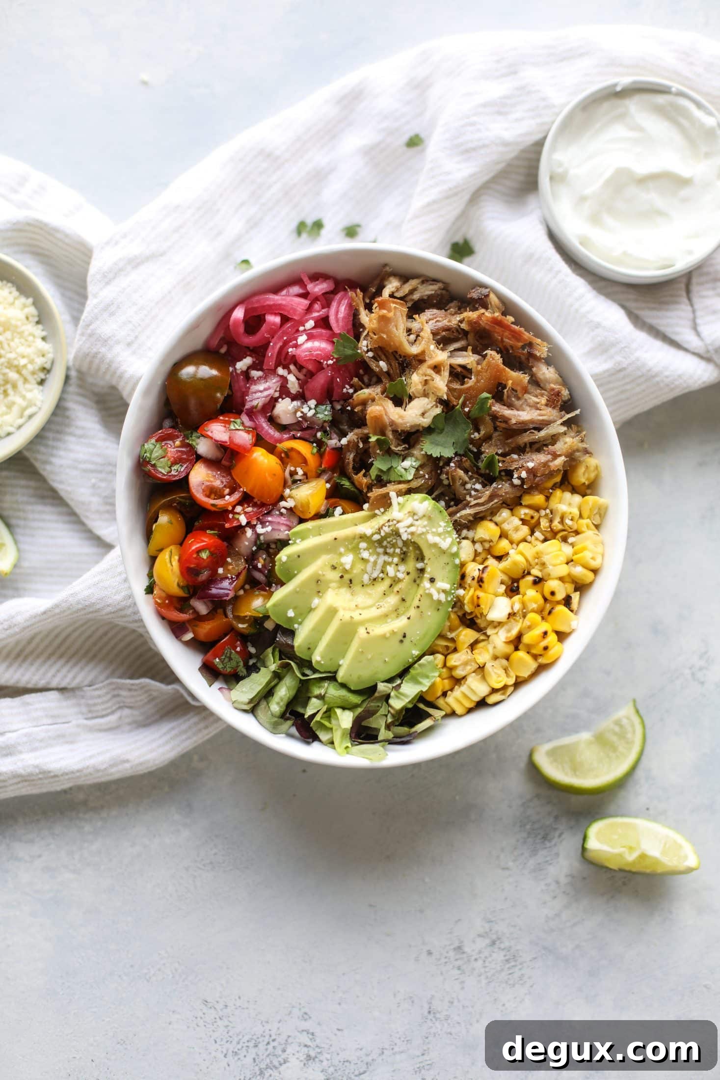 Happy Birthday Pretty Dish — Celebratory Giveaway Inside 3 Carnitas burrito bowl