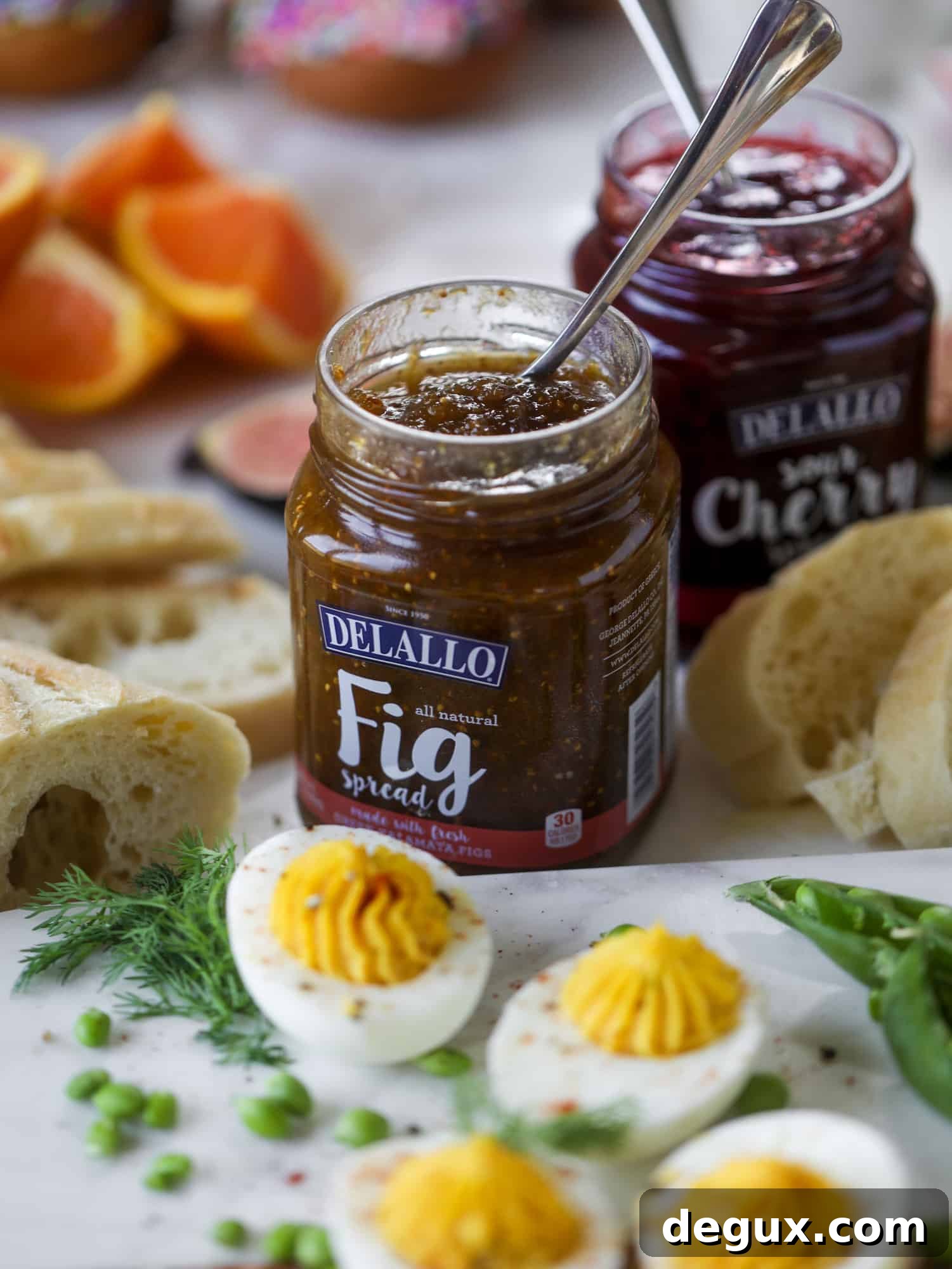 Build an Easter Brunch Board with Calabrian Chili Bloody Marys 4 The highlight of this Easter brunch board are the deviled eggs and soft boiled eggs! Add some avocado toast, donuts and bloody marys and you've arrived. I howsweeteats.com #brunch #board