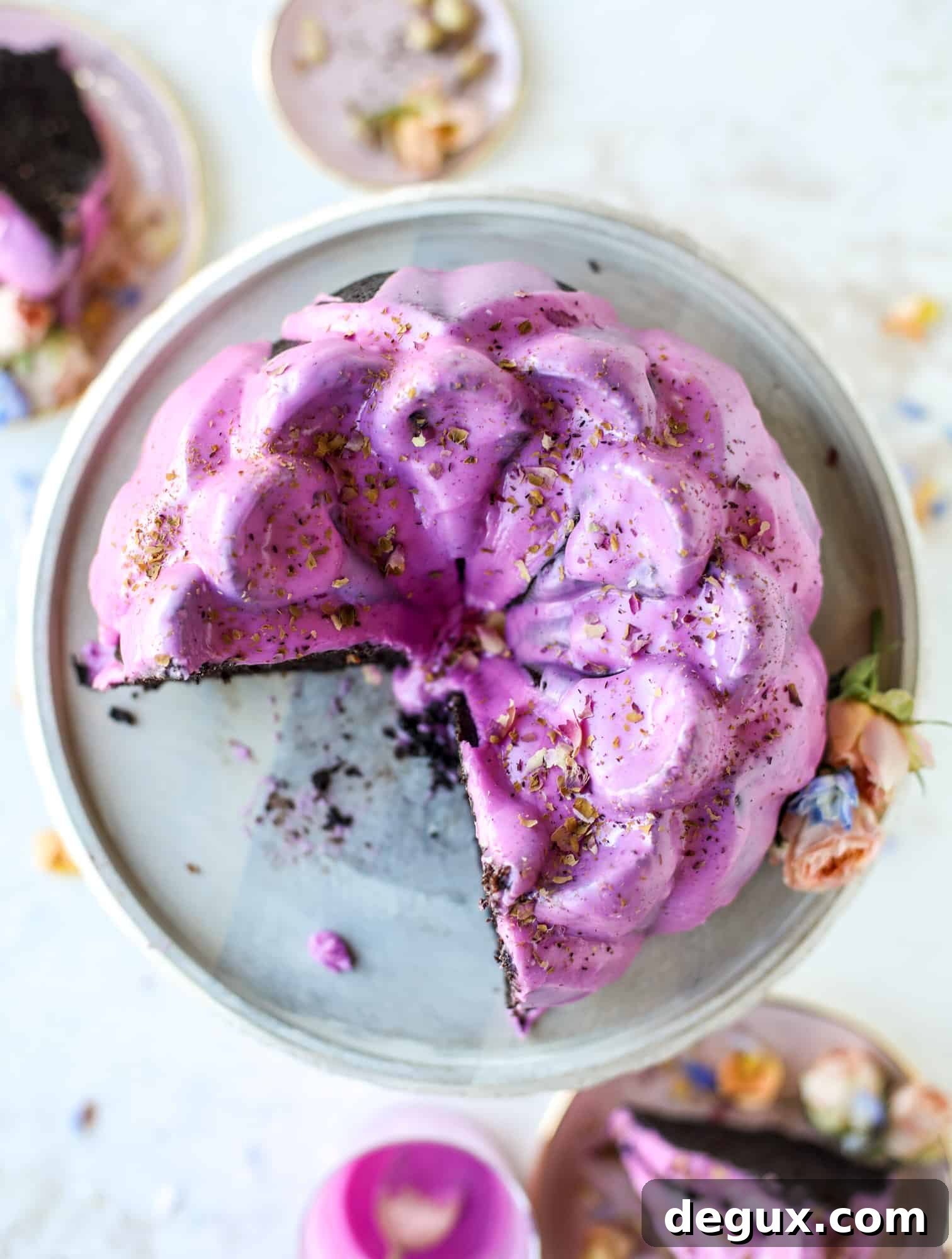 Indulgent Dark Chocolate Dragon Fruit Cake Recipe 9 chocolate dragon fruit cake