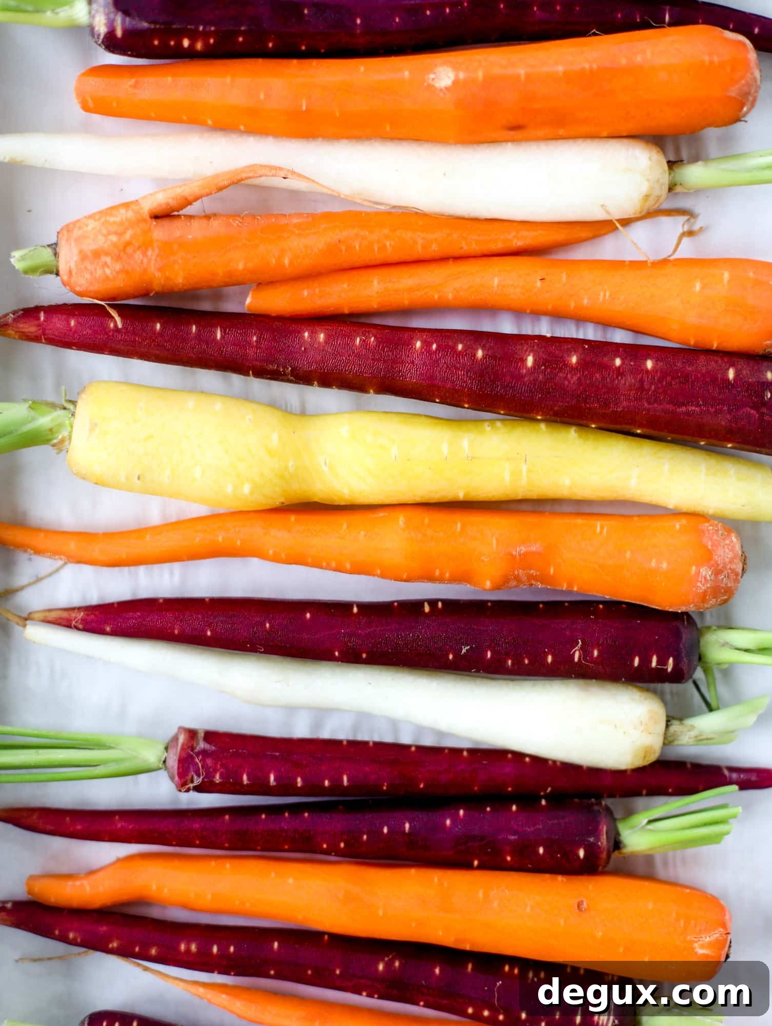 Bacon-Roasted Carrots: Weekend Side Dish Recipe 3 peeled rainbow carrots