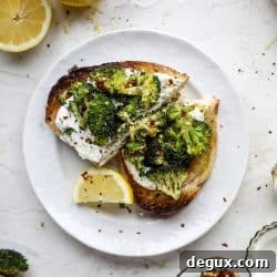 Roasted Broccoli Toast with Red Pepper and Lemon Zest 7 img 59910 6