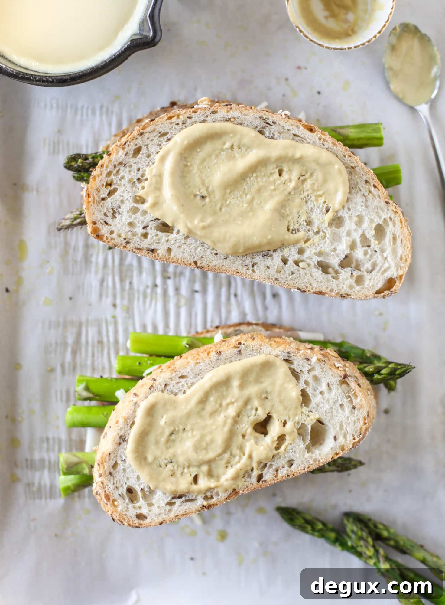 Roasted Asparagus and Prosciutto Croque-Madame Recipe 6 dijon mustard on asparagus sandwich