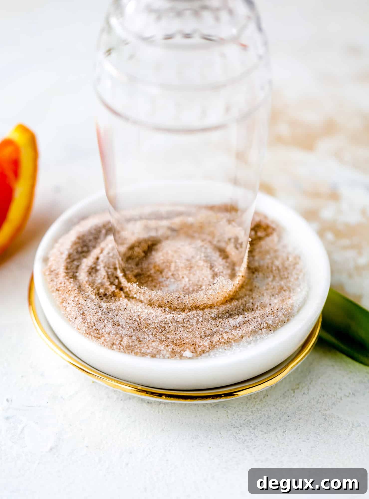 Hummingbird Mimosa Cocktail Recipe for Spring Brunch 4 cinnamon sugar rim for a mimosa