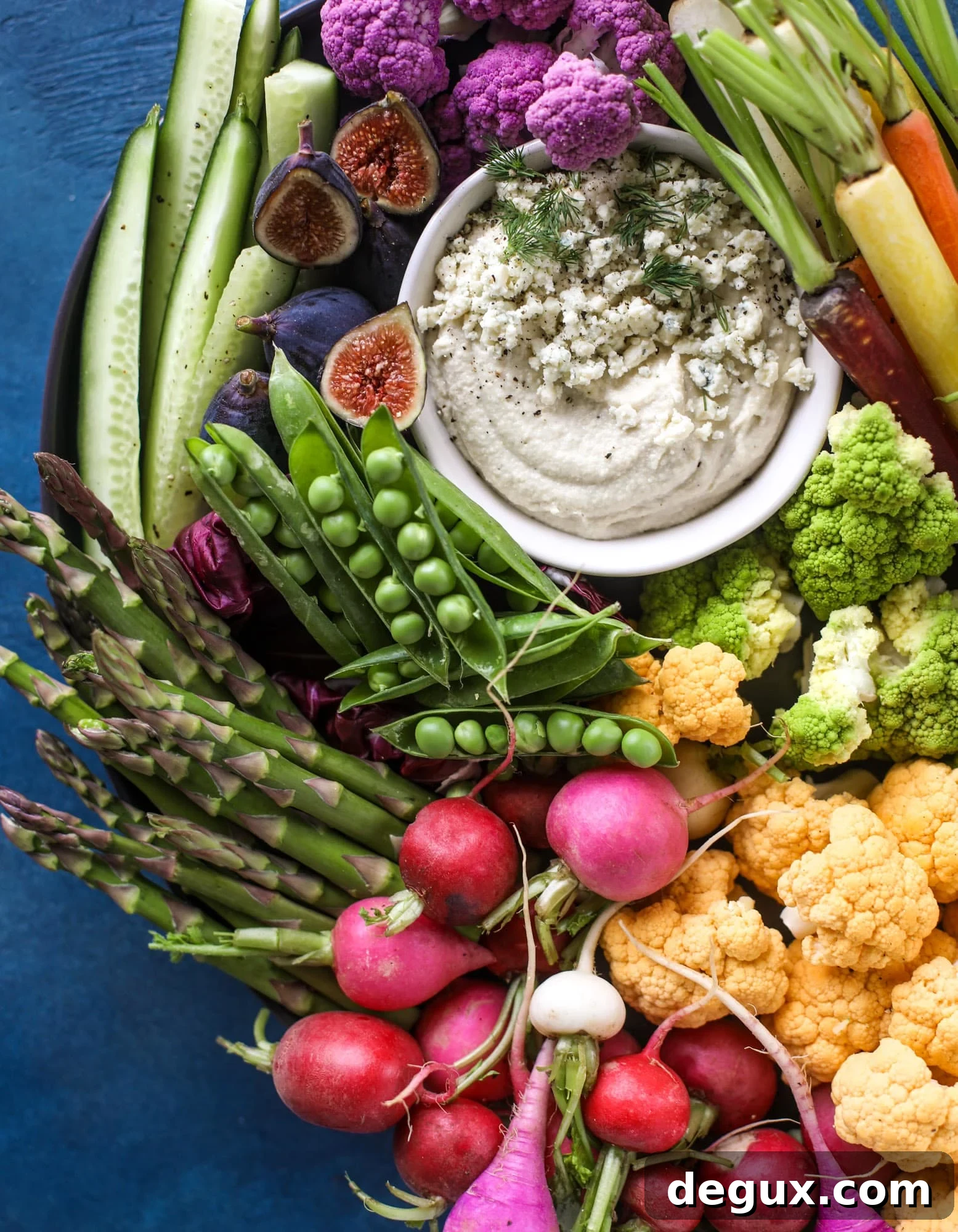 Creamy Cashew Blue Cheese Dip Recipe: Luscious Vegan Spread 6 colorful spring veggie board