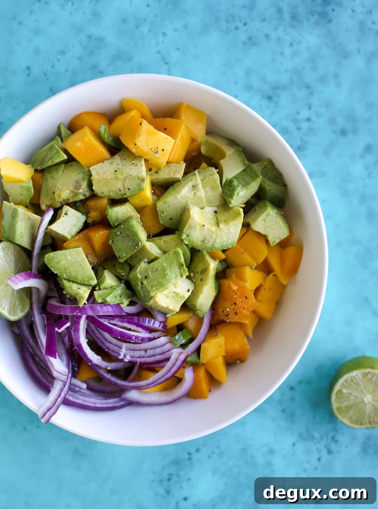 avocado mango red onion